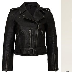 AllSaints black Balfern leather Jacket